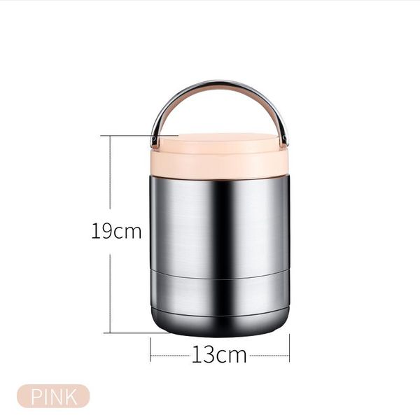 

достопримечательности портативный термический обед коробка 304 еда из нержавеющей стали для детской школы вакуумная изоляция бенто ланч коро