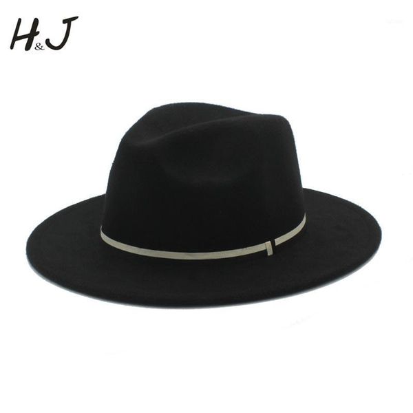 

fashion women men wool fedora hat with wide brim jazz godfather sombrero caps 56-58cm1, Blue;gray