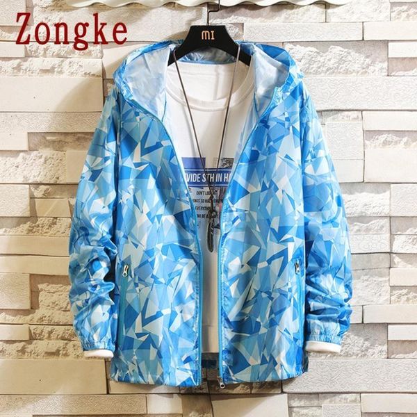 

zongke 2020 new spring casual thin hooded jacket men coat brand slim fit bomber jackets men coats windbreaker fashion m-5xl1, Black;brown