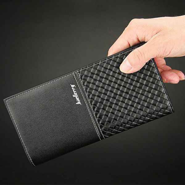 

brand casual men's wallets long korean style braided pattern multi-card bit coin purse luxury wallet leather men, Red;black