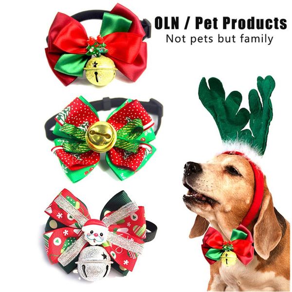 

dog collar pet christmas bow tie adjustable dog bows cat and dog grooming accessories pet supplies wmtvaw petsyard