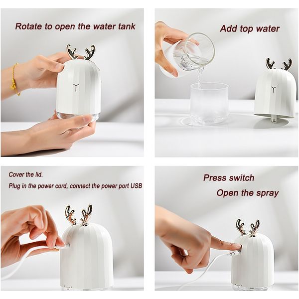 

saengq 220ml essential air aroma oil diffuser usb humidifier ultrasonic air humidifier with led night lamp electric aromatherapy f wmtcij