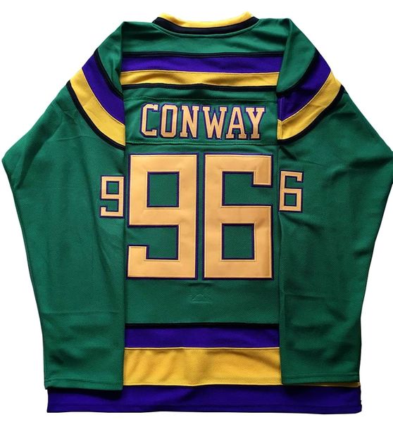 

mighty ducks jersey 66 gordon bombay 96 charlie conway 99 adam banks 9 paul kariya hockey jerseys mens movie white green purple, Black;red