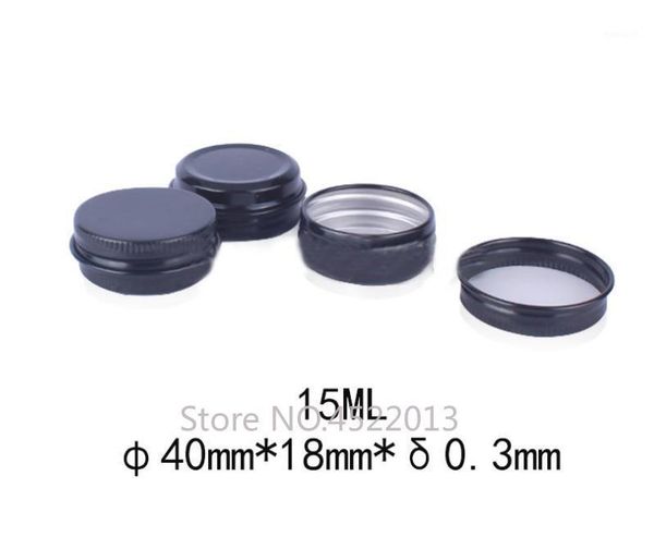 

50pcs 100pcs 15g/ml empty black round portable cosmetic cream jar, mini nail art makeup lip gloss strorage case, metal tins pots1