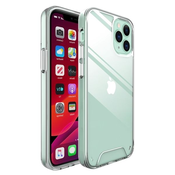 

4gfclear case for iphone 11 12, transparent acrylic shockproof full protection slim mobile phone case for iphone 12vip