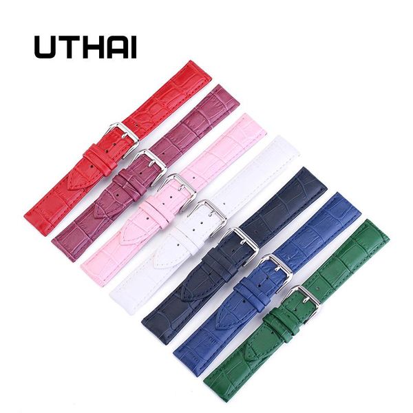 

uthai z11 новые часы браслет ремень женщина часы бадс-бадс натуральная кожаный ремешок часы группа 10-24 мм многоцветные посылки wmtkrk, Black;brown