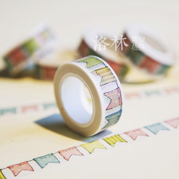 

2016 m10m colour flag washi tape diy decoration scrapbooking planner masking tape adhesive tape kawaii stationery h