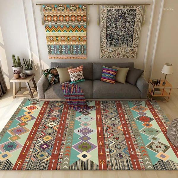 

kitchen bedside carpet floor mat customization nordic bohemian retro geometric ethnic style living room bedroom1