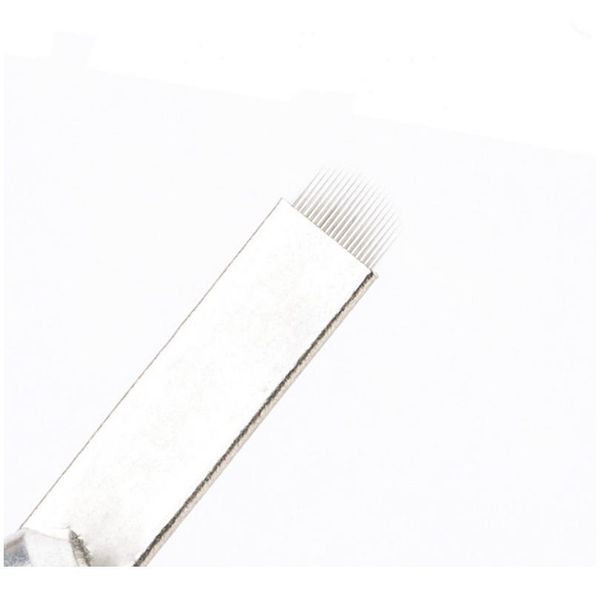 

50 pcs embroidery needle semi-permanent tattoo makeup copper skin needle u shape 19 pins eyebrow blades for manual ta jlltqz