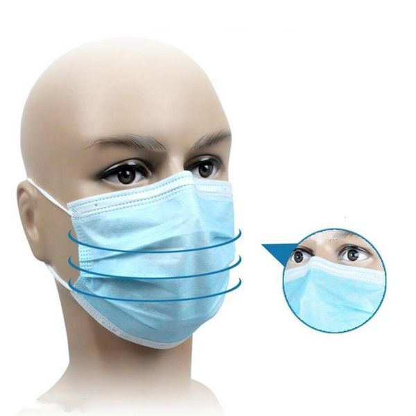 

3 disposable layers dustproof face facial protective cover masks set anti-dust mask dhl