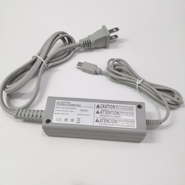 Adattatore per caricabatterie CA Spina americana 100-240 V Alimentatore da parete per casa per controller Nintendo Wii U Gamepad