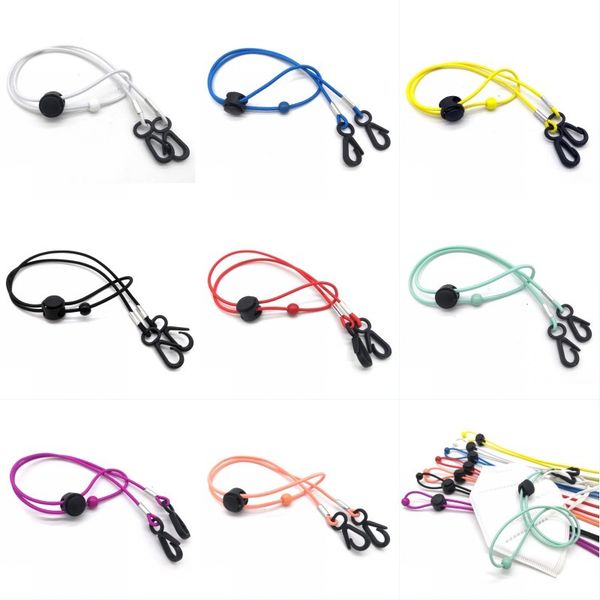 

dhl shipping kids face mask lanyard with safety breakaway clasp mask anti-loss strap for children and adults facemask lanyards kimter-l755fa, Black