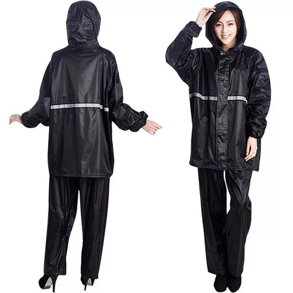 

женщины дождевик утолщение мужчины дождевики rain coat непроницаемый пончо водонепроницаемый плащ дождя крышка с капюшоном велоспорт рыбалка