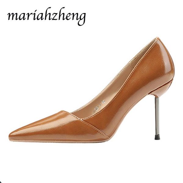 

dress shoes meriahzheng 9cm fashion pointed toe high heels nightclub women's single fine heel professional lsj, Black