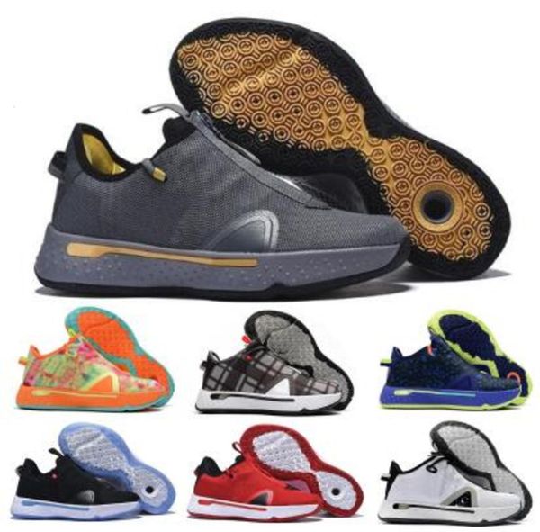 

paul george pg 4 basketball shoes sneakers gatorade x nasa zipper zoom men man red 4s sports 2021 new arrival chaussure trainers shoes, White;red