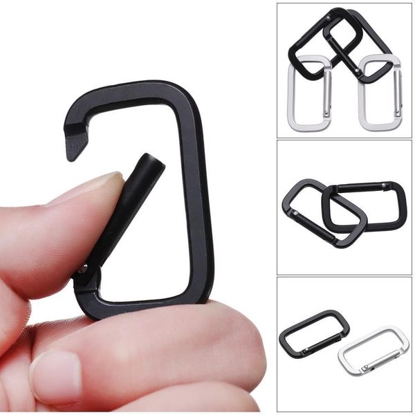 

5 pcs aluminum alloy plated spring oval rings camping carabiner bag belt buckles handbags clips snap bottle hooks outdoor tools q bbywfg