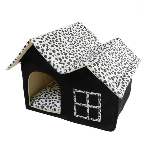 

portable luxury spot double pet house dog cat sleep bed warm cozy puppy bed1
