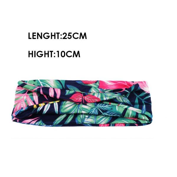 

floral print turban knot headwrap sports elastic yoga hairband fashion cotton fabric wide headband for women hair acc jllgry