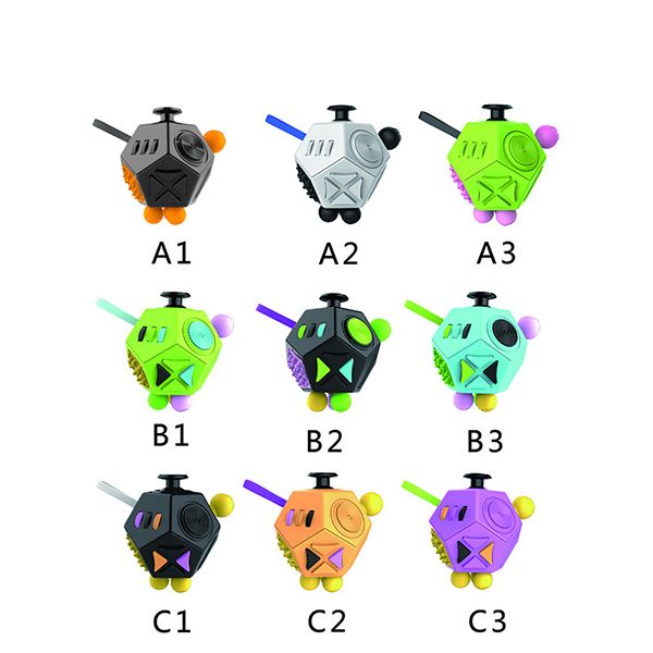 

gag toys decompression toy rubik's cube ii 12 - sided decompression artifact dice fidget silicone rubik's cube