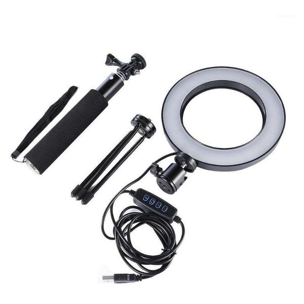 

flash heads dimmable led studio camera ring light usb charging 6 inch wire control po phone video fill light1