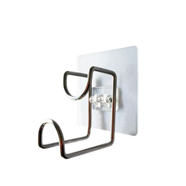 

wall mounted door sticky hanger holder wash basin holder stainless steel strong adhesive hook kitchen bathroom jllhig