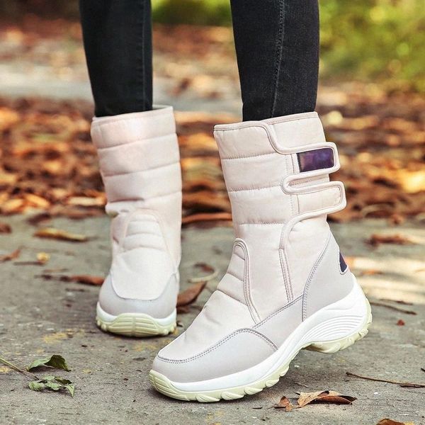 

Casual wedges shoes women snow boots 2020 warm fur plush solid winter boots women shoes platform ankle botas mujer #0O8P, Black