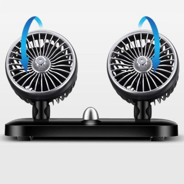 

12/24v car auto fan dual heads electric fan 2 speeds low noise silent car interior accessories1