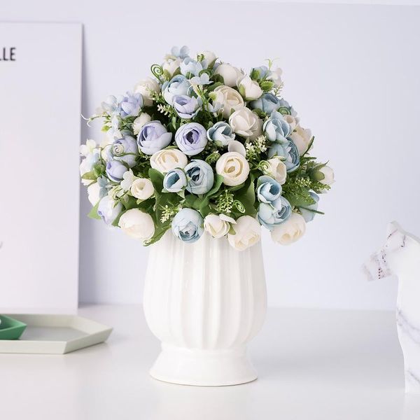 

новые поступления искусственные розовые цветы шелковые камелия букет поддельных ворот 10 цветочные головки для свадьбы дома садовая вечеринк