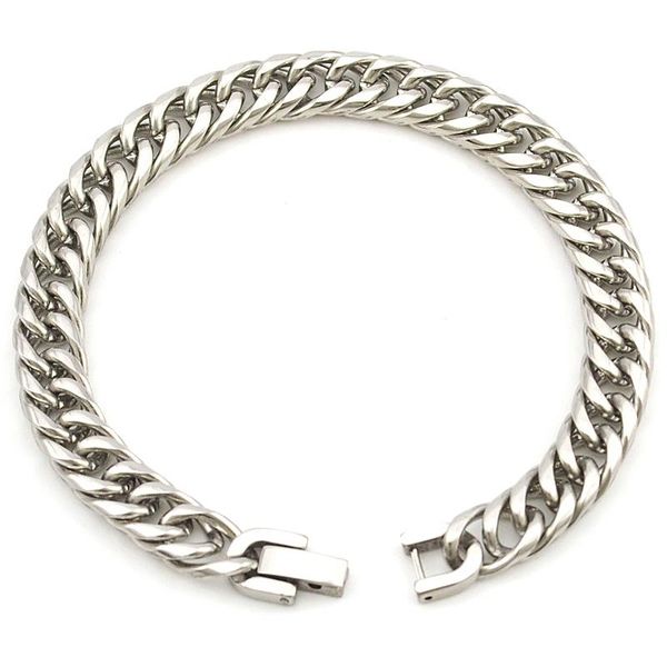 

dolaime selling 316l stainless steel bracelets wristband hand fashion mens womens jewelry gb118, Black