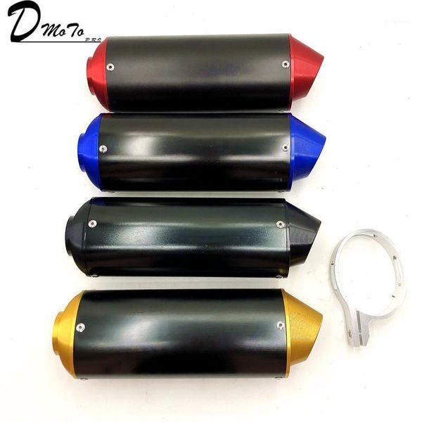 

38mm cnc alloy exhaust muffler with clamp for xr50 crf50 coline style chinese pit bike dirt bike motorcycle red1