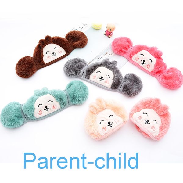 

fashion face mask plush ear protective thick warm masks winter outdoor mouth-muffle earflap cycling mouth cover kimter-x857fz, Black