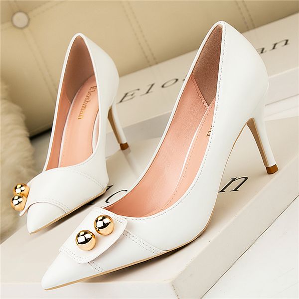 

black-naked white 2020 women seven inches high heels bride bombs office lady pointed to female pumps scarpins talon hauts party shoes jmkb