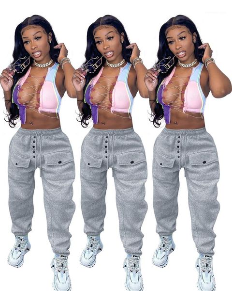 

casual women pants loose designer womens straight pants autumn winter solid color streetwear slim thick long trousers fashion, Black;white