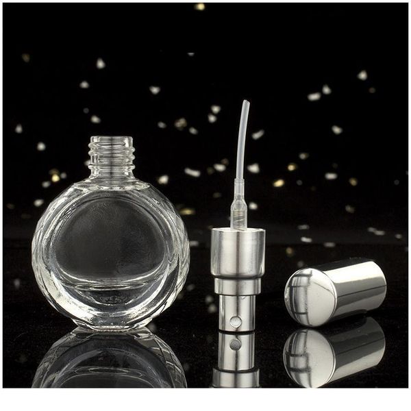 

100pcs/lot 10ml round glass perfume bottle transparent empty glass spray bottle fragrance bottles atomizer re jllxtf