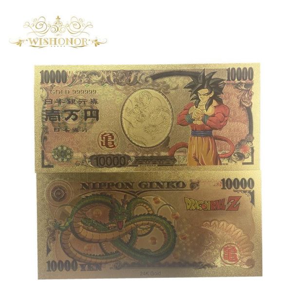 

1pcs new design color japan banknote yen banknotes in 99.9 gold plated fake paper money for collection wmtjqv rimmer