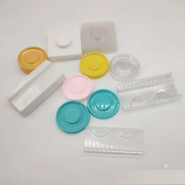 

wholesale 100/pack clear lash trays plastic mink lashes holder eyelash tray for eyelash packaging box square case bulk vendors
