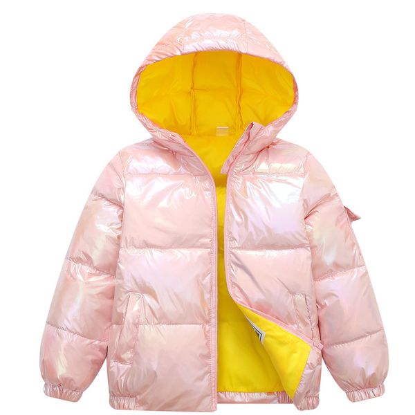 

fashion boys coats winter jacket kids down cotton coat waterproof snowsuit pink gold silver jacket hooded parka girls down coats 201216, Blue;gray
