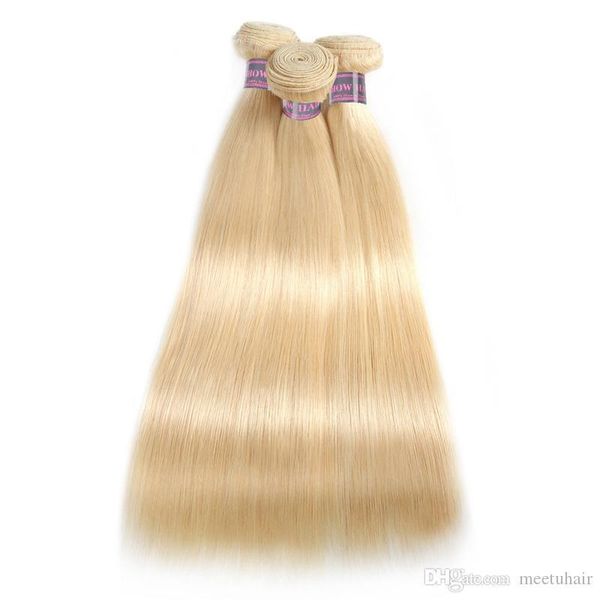 

10a unprocessed blonde bundles #613 straight hair 3pcs brazilian peruvian malaysian indian blonde bundles 16-30inch, Black