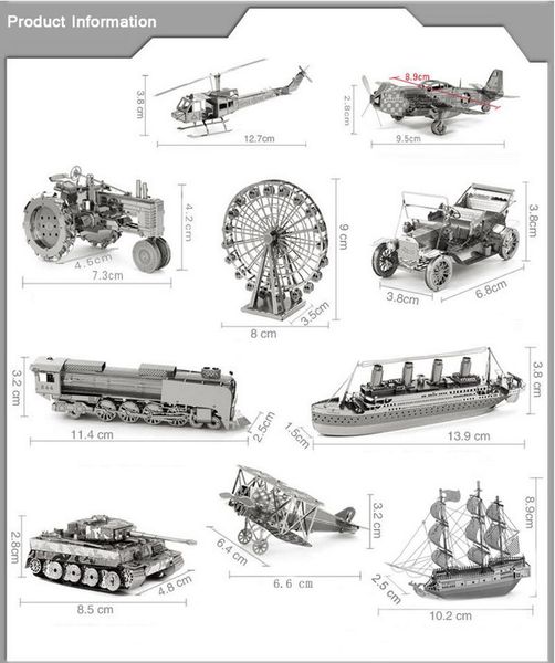 

puzzle manual stitching model creative gifts metal art model figurine travel souvenirs tank aircraft home decorations