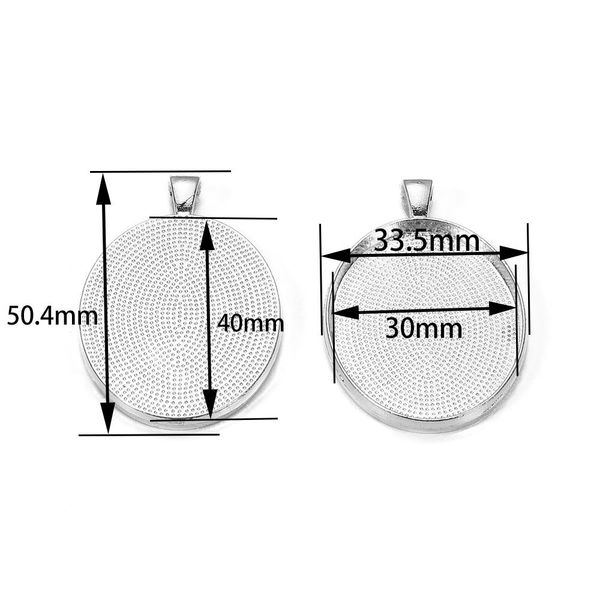 

5pcs/lot inner size 30*40mm gold pendant blank settings cabochon base cameo for diy jewelry making supplies accessories q wmtjyt, Black