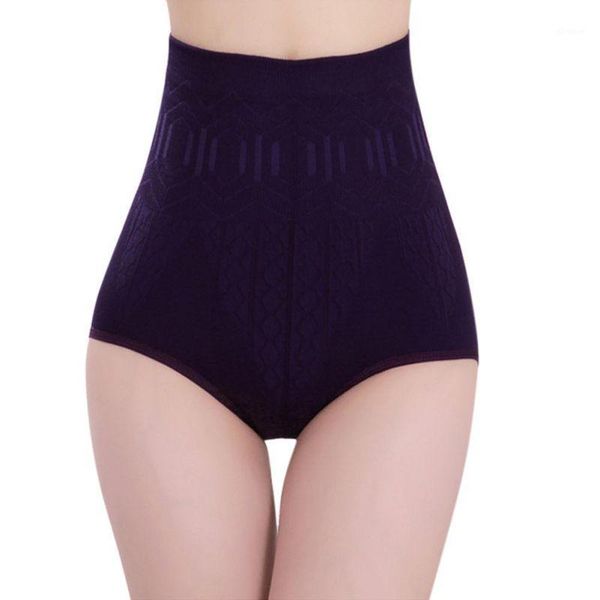 

women underpants high waist breathable comfortable panties invisible seamless recovery slimming underwear cotton panties1, Black;pink