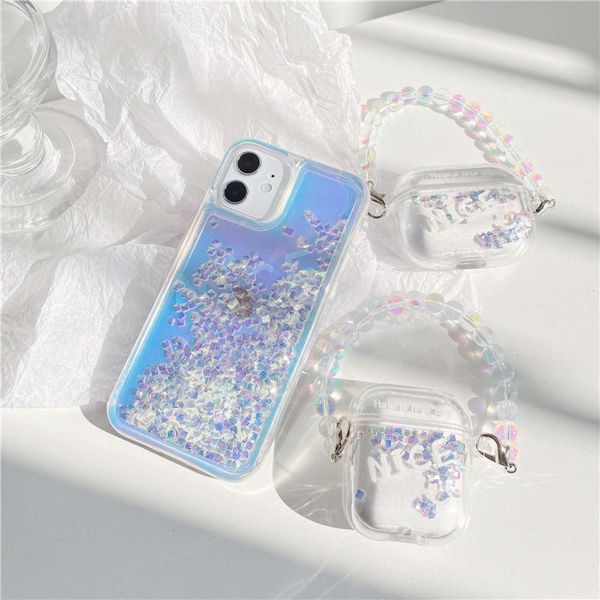 

sewqinswind creative quicksand headset cover for the same mobile phone casevtrvgt