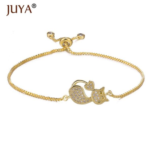 

link, chain fashion trendy cute animal cartoon bracelets for women girls handmade simple adjustable bracelet gold rose, Black