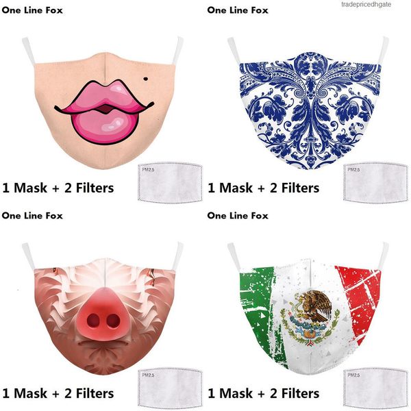 

forza italy spain flag print mask keep fighting face masks fabric protective pm2.5 r 9frt