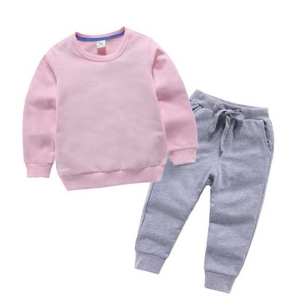 

gq kids sets kids t-shirt and pant children cotton sets baby boys girls summer suit baby sport suit 2pcs/set, White