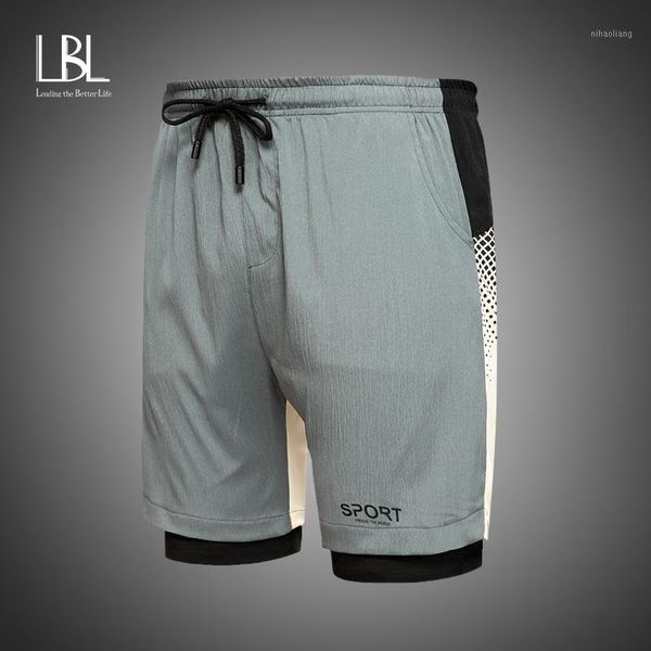 

men's shorts 2021 gym men summer 2 in 1 running double-deck sports fashion quick drying jogging1, White;black