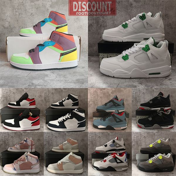 

factory sneakers jumpman 4 4s cactus jack what the sail bred cool grey mens basketball shoes 1 1s twist unc obsidian womens trai