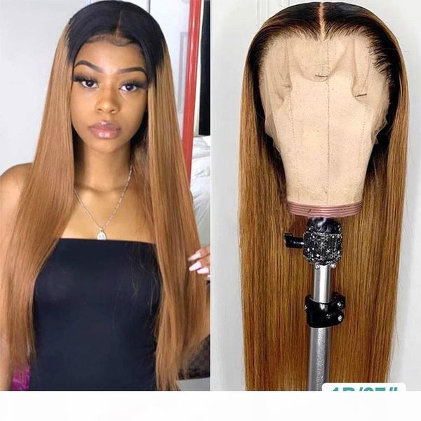 

blondelacefrontwigshighlightbrownombrehumanhairwig13x6brazilianstraightlacefronthumanhairwigs, Black;brown