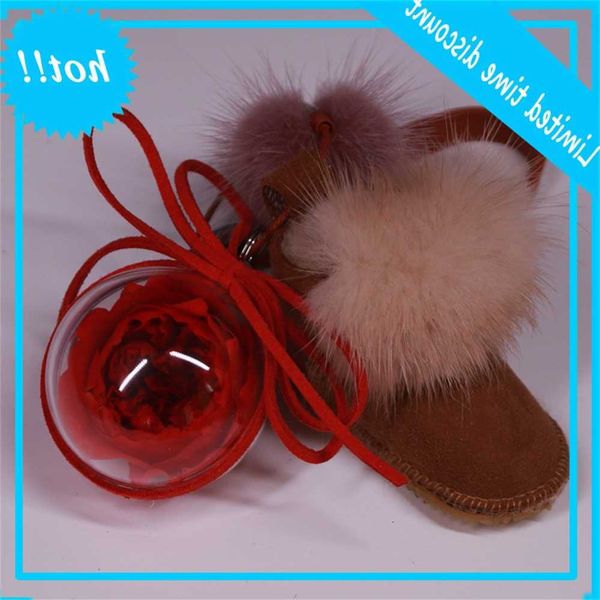 

eternal flower key chain valentine's day exquisite mink pendant snow boots rabbit hair lovely gift