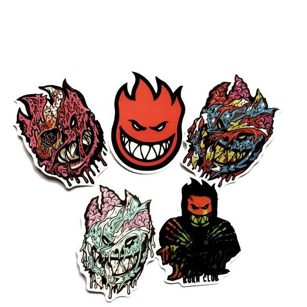 

18 шт. набор наклейки скейтборда skateboard spitfire sticker surf skate skate scate mobile tablet 2019 18 шт. установите быструю доставку bb